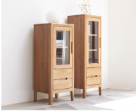Seattle Solid Oak Slim Display Unit 
